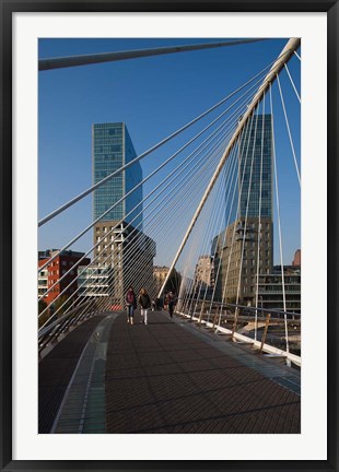 Framed Zubizuri Bridge, Bilbao, Spain Print