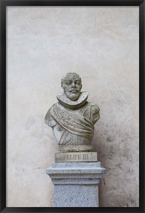 Framed Bust of Spanish King Philip III, The Alcazar, Segovia, Spain Print