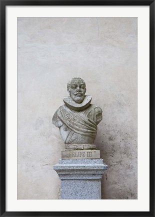 Framed Bust of Spanish King Philip III, The Alcazar, Segovia, Spain Print