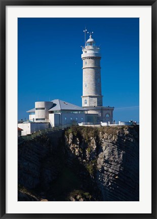 Framed Cabo Mayor Lighthouse, Santander, Spain Print