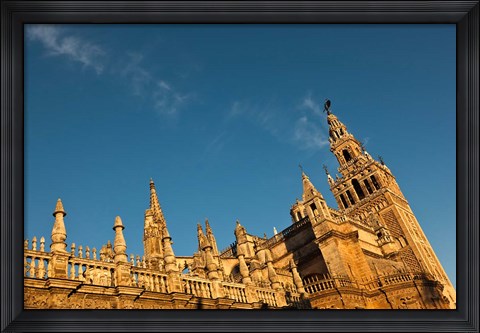 Framed Cathedral And Giralda Tower, Seville, Spain Print