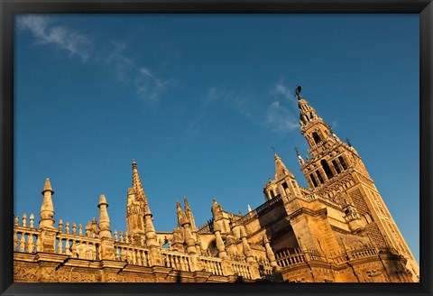 Framed Cathedral And Giralda Tower, Seville, Spain Print