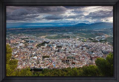 Framed City View From Cerro de Santa Catalina, Jaen, Spain Print