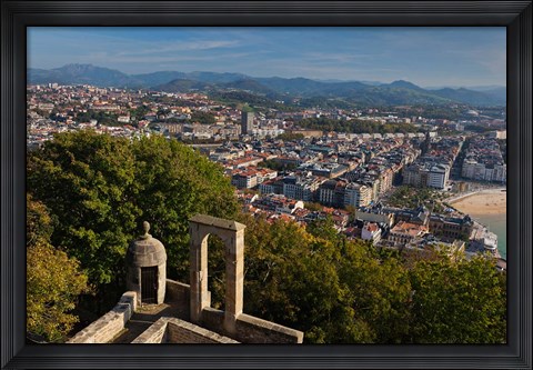 Framed City View, San Sebastian, Spain Print