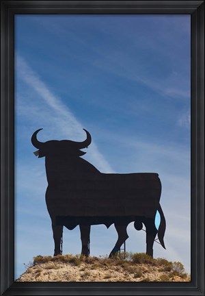 Framed Famous Bull Symbols of the Bodegas Osborne, Puerto de Santa Maria, Spain Print