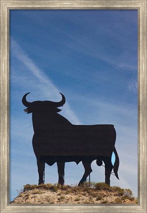 Framed Famous Bull Symbols of the Bodegas Osborne, Puerto de Santa Maria, Spain Print