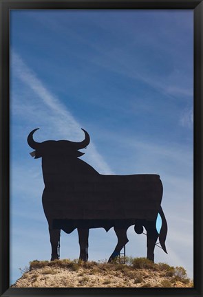 Framed Famous Bull Symbols of the Bodegas Osborne, Puerto de Santa Maria, Spain Print