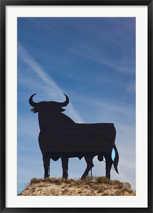 Framed Famous Bull Symbols of the Bodegas Osborne, Puerto de Santa Maria, Spain Print