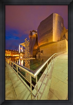 Framed Guggenheim Museum lit at night, Bilbao, Spain Print