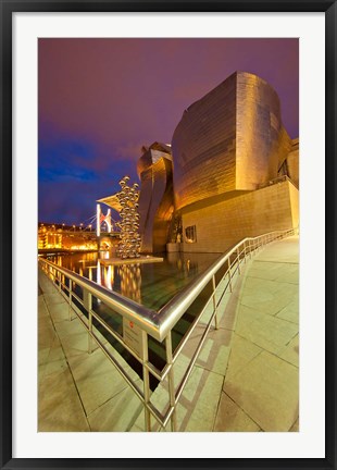 Framed Guggenheim Museum lit at night, Bilbao, Spain Print