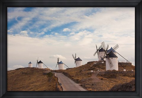 Framed La Mancha Windmills, Consuegra, Castile-La Mancha Region, Spain Print