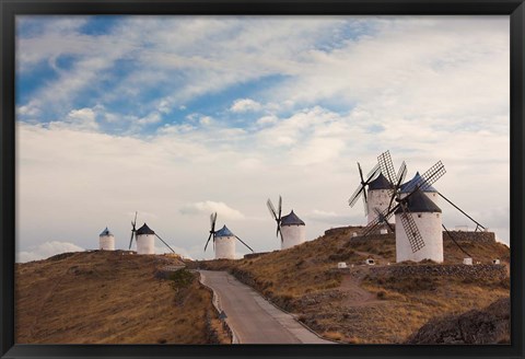 Framed La Mancha Windmills, Consuegra, Castile-La Mancha Region, Spain Print