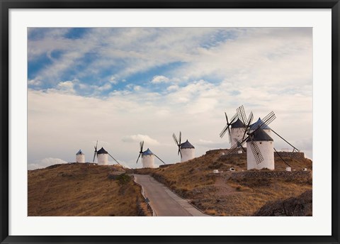 Framed La Mancha Windmills, Consuegra, Castile-La Mancha Region, Spain Print