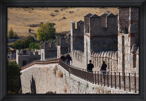 Framed Las Murallas, Avila, Spain Print