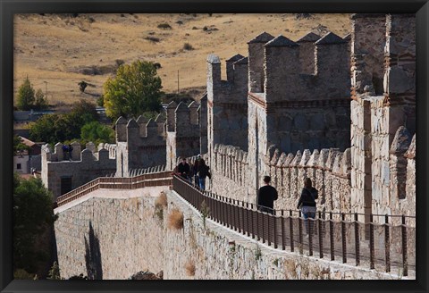 Framed Las Murallas, Avila, Spain Print