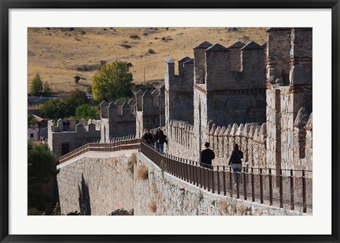 Framed Las Murallas, Avila, Spain Print