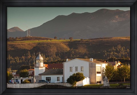 Framed Llanes Lighthouse, Llanes, Spain Print