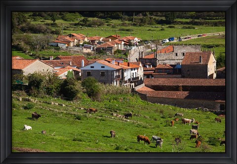 Framed Medieval Town Buildings, Santillana del Mar, Spain Print