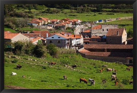 Framed Medieval Town Buildings, Santillana del Mar, Spain Print