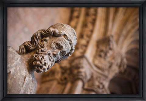 Framed Patriarch Zacarias Statue, Leon, Spain Print