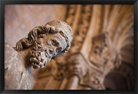 Framed Patriarch Zacarias Statue, Leon, Spain Print