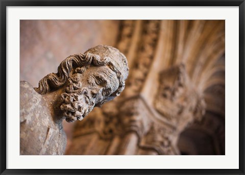 Framed Patriarch Zacarias Statue, Leon, Spain Print