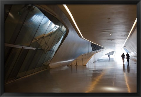 Framed Pavilion Bridge, Zaragoza, Spain Print