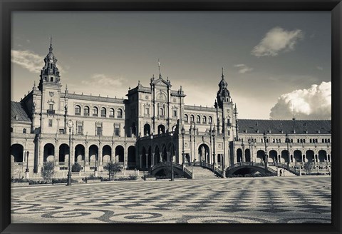 Framed Plaza Espana, Seville, Spain Print