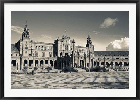 Framed Plaza Espana, Seville, Spain Print