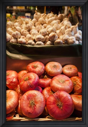 Framed Produce, Ribera Market, Bilbao, Spain Print