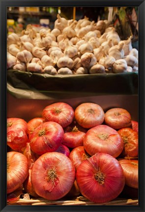 Framed Produce, Ribera Market, Bilbao, Spain Print
