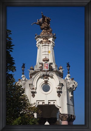 Framed Puente Maria Cristina, San Sebastian, Spain Print