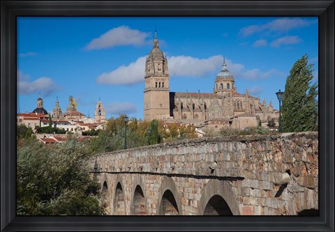 Framed Puente Romano, Salamanca, Spain Print