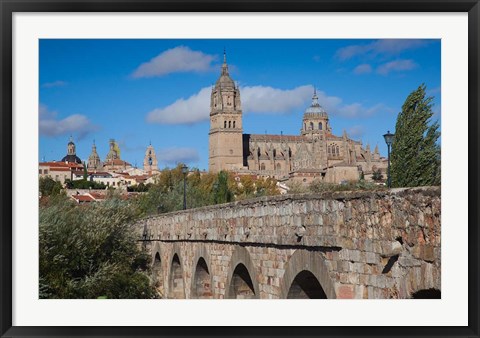 Framed Puente Romano, Salamanca, Spain Print