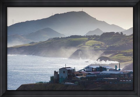 Framed Rio de Bilbao Estuary, Miono, Spain Print