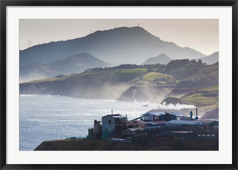 Framed Rio de Bilbao Estuary, Miono, Spain Print