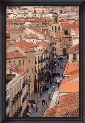 Framed Rua Mayor, Salamanca, Spain Print
