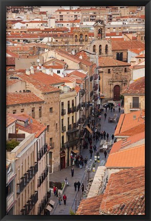 Framed Rua Mayor, Salamanca, Spain Print