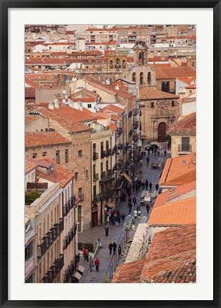 Framed Rua Mayor, Salamanca, Spain Print