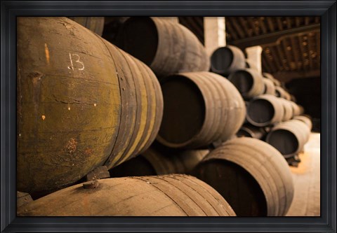 Framed Sherry Casks, Bodegas Gonzalez Byass, Jerez de la Frontera, Spain Print