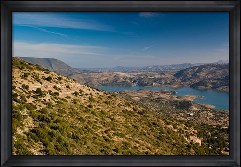 Framed Sierra Margarita Landscape, Grazalema-Zahara de la Sierra, Spain Print