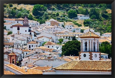Framed Spain, Andalucia, Cadiz Province, Grazalema View of the town Print