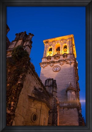 Framed Spain, Andalusia Bell tower of the Santa Maria De La Asuncion Church Print