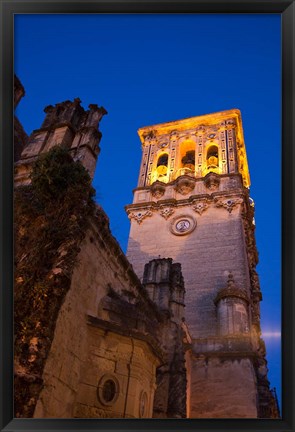 Framed Spain, Andalusia Bell tower of the Santa Maria De La Asuncion Church Print