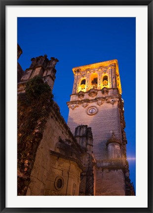 Framed Spain, Andalusia Bell tower of the Santa Maria De La Asuncion Church Print