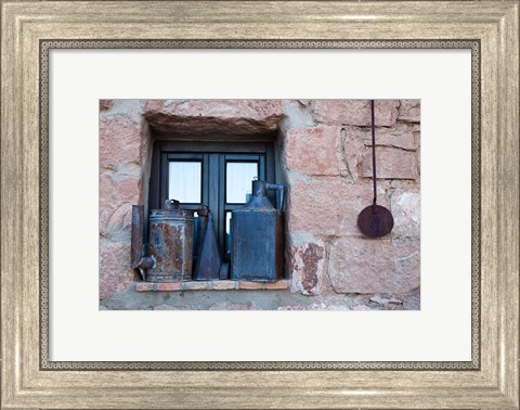 Framed Spain, Andalusia, Banos de la Encina Items and Antiques on display Print