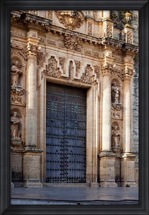 Framed Spain, Andalusia, Cadiz, Arcos De la Fontera Saint Peter&#39;s Church Print