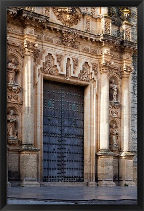 Framed Spain, Andalusia, Cadiz, Arcos De la Fontera Saint Peter&#39;s Church Print