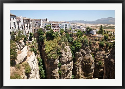 Framed Spain, Andalusia, Malaga Province Hillside town of Ronda Print