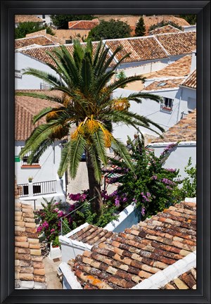 Framed Spain, Andalusia, Zahara Rooftops in the Andalusian White Village Print